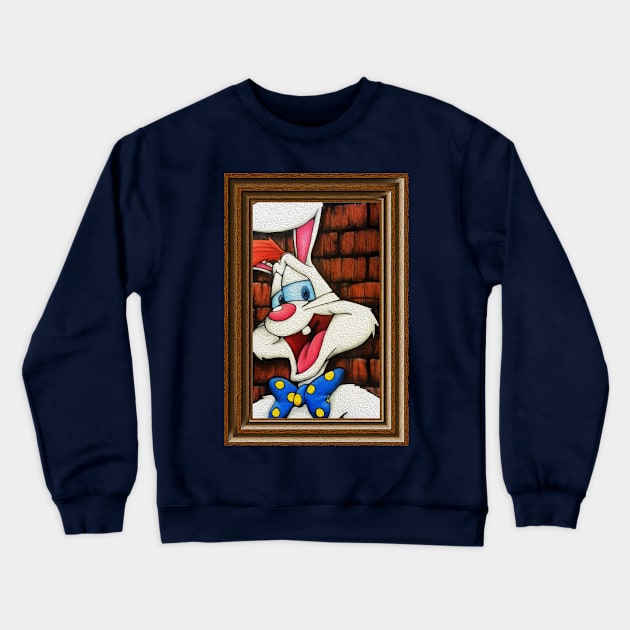 I framed the rabbit Crewneck Sweatshirt by gaz420